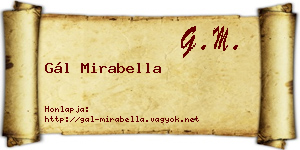 Gál Mirabella névjegykártya
